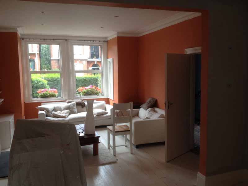 West Hampstead sitting room before redecoration