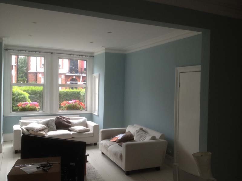 West Hampstead sitting room after redecoration